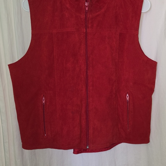 Vintage 90s Y2k Tangents Suede Leather Vest - Picture 4 of 14